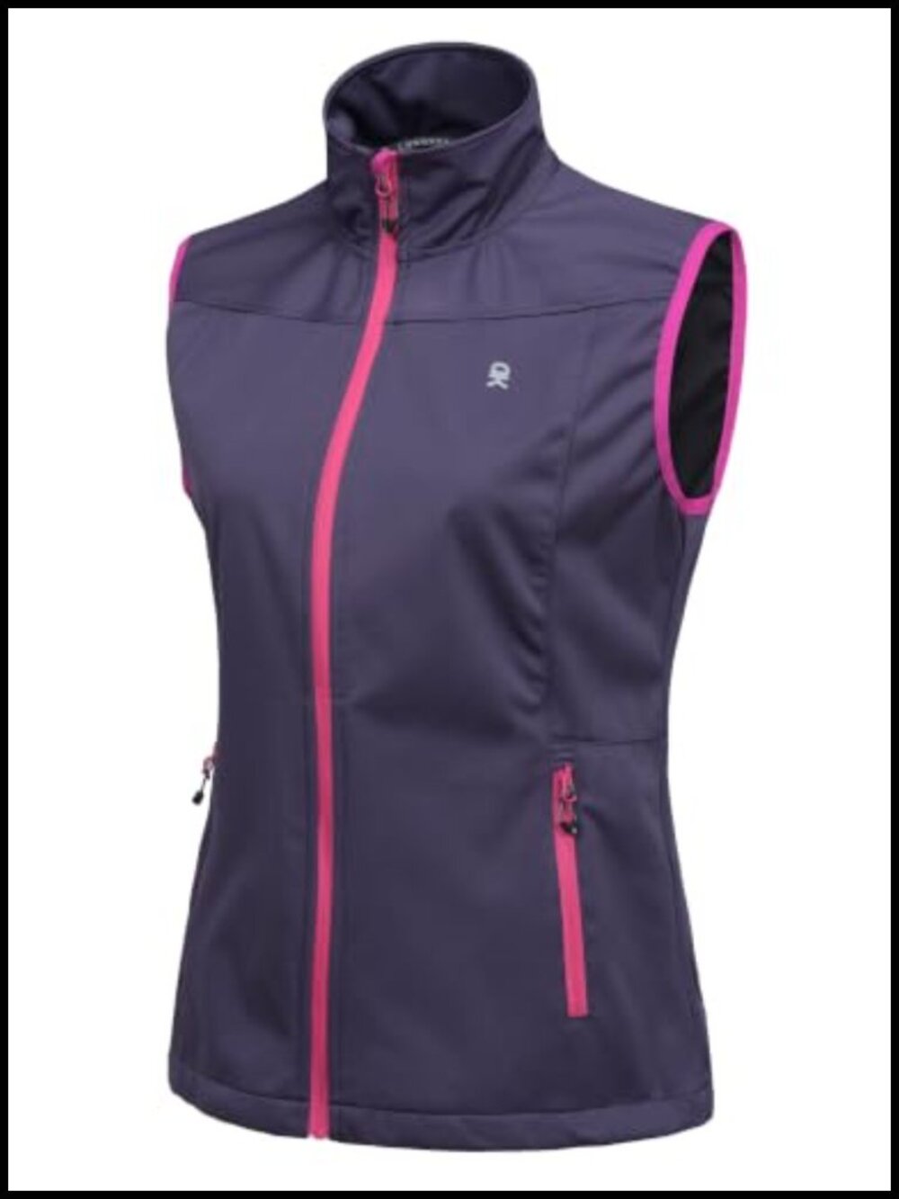 Women's Lightweight Softshell Vest Windproof Water-Resistant Zip Pockets